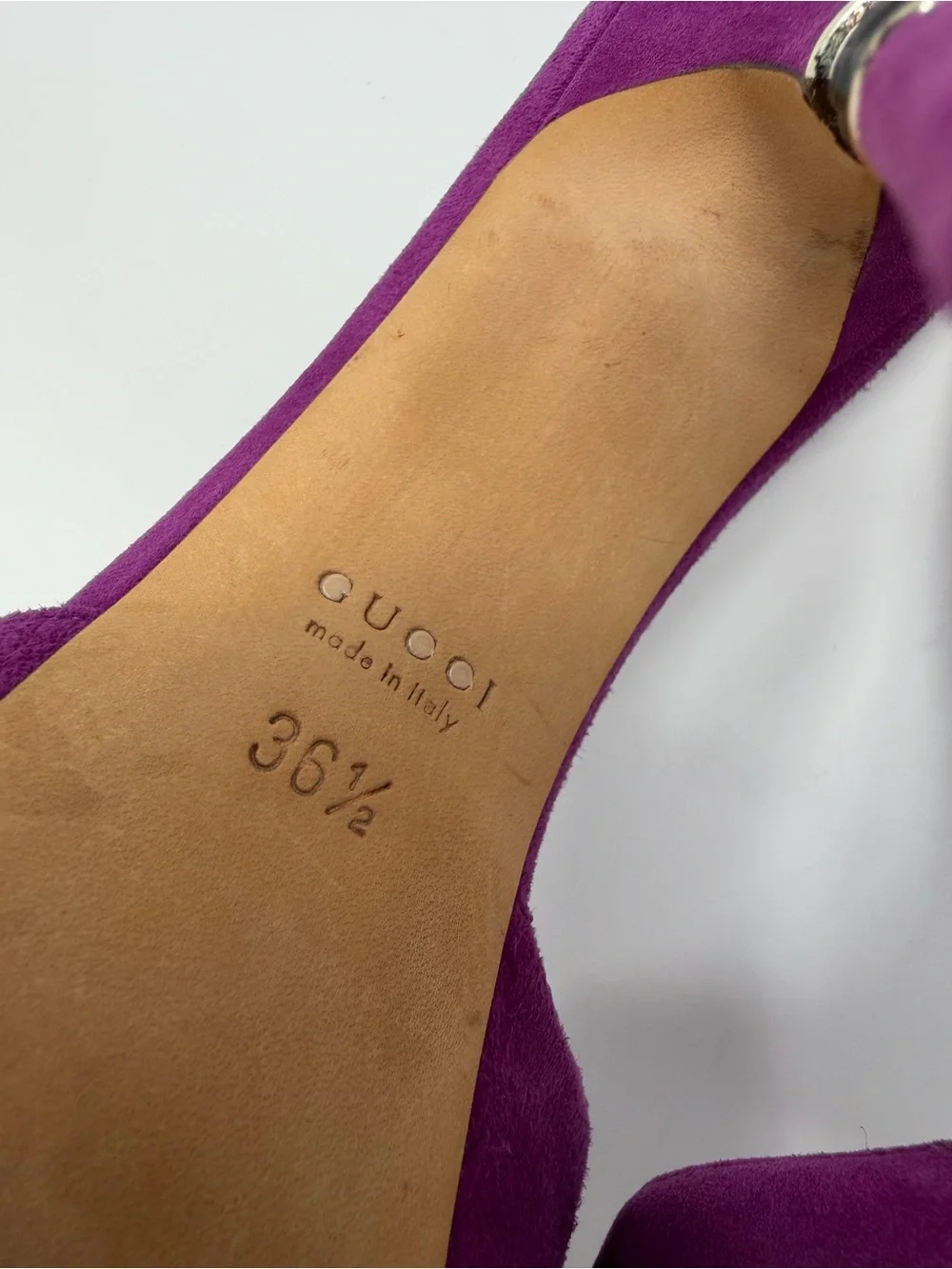 Gucci suede bamboo